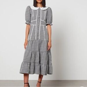 Adorable Black and White Gingham Sister Jane Midi Dress